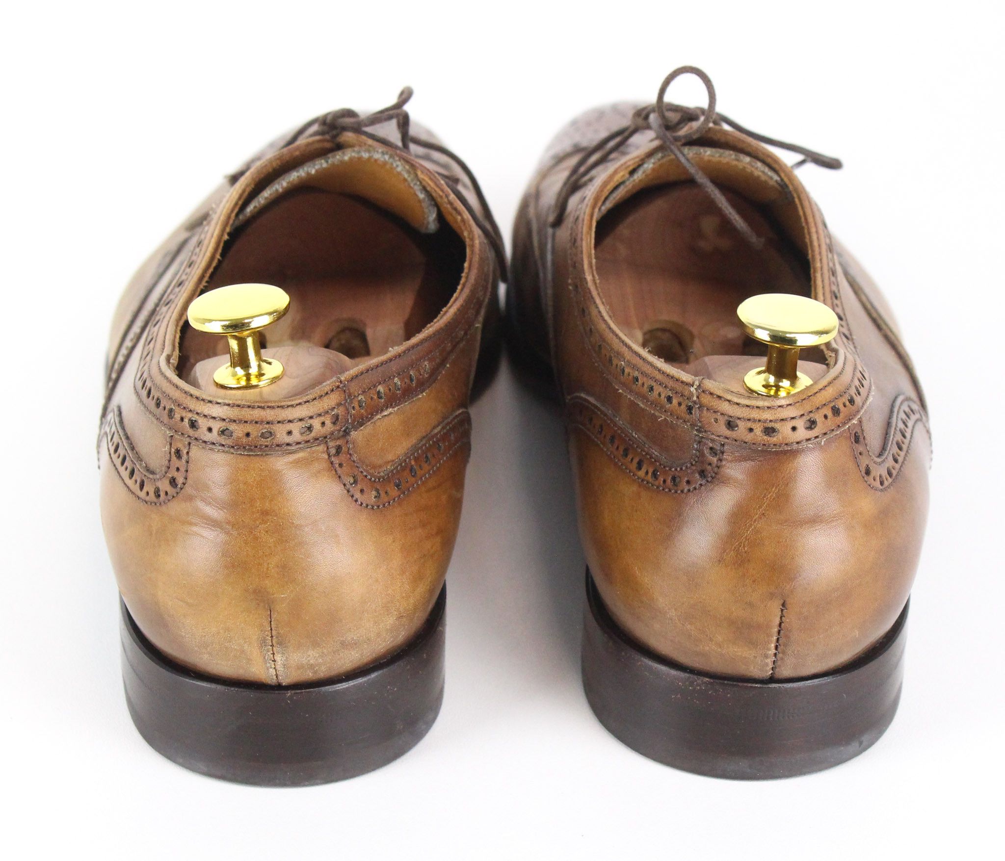 Suitsupply EU44.5 Brown Oxford Leather Low-Top Laced 72423 Size US 11.5 / EU 44-45 - 3 Thumbnail
