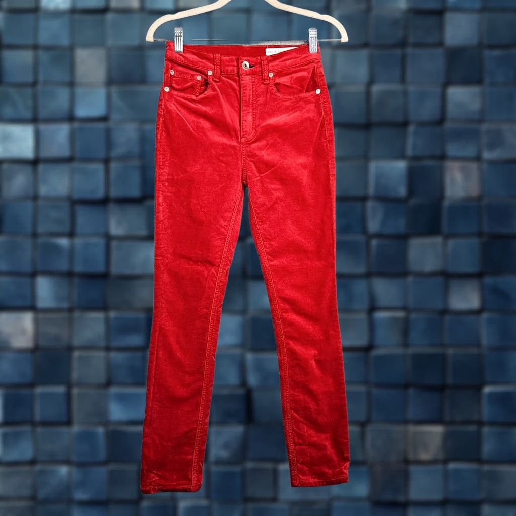 Rag & Bone rag & bone Women’s corduroy Skinny Red casual pants Size 24 Size 42" / US 20 - 1 Thumbnail