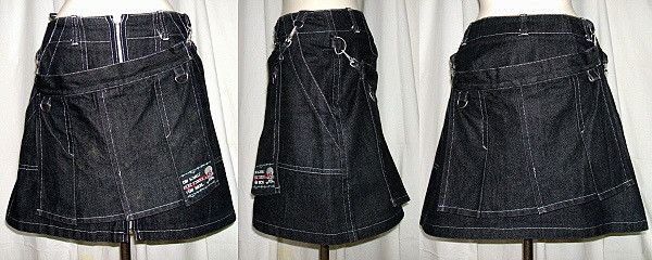 Japanese Brand Seditionaries skull mini skirt ☠️🧛🏻‍♀️ Size 27" / US 4 / IT 40 - 3 Thumbnail