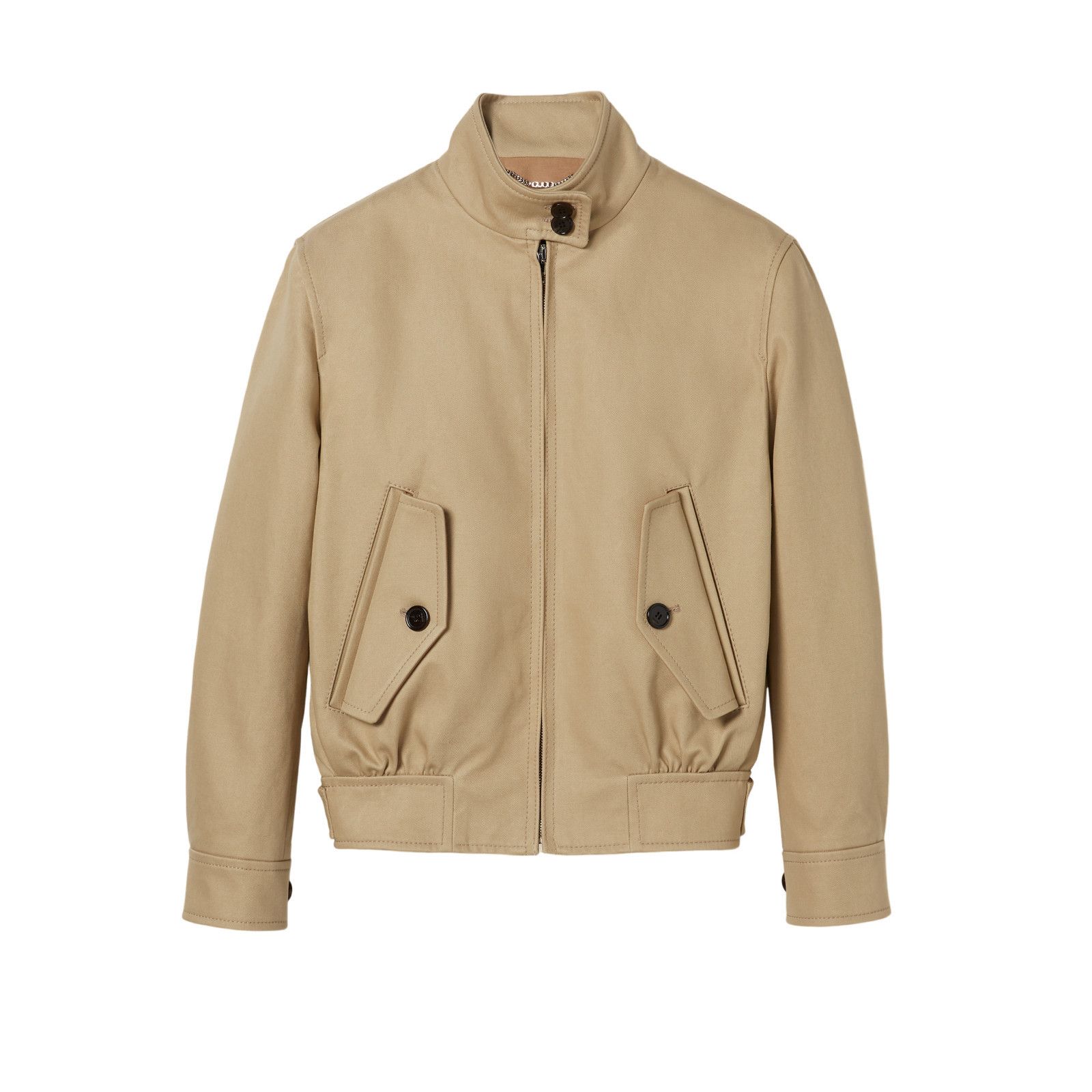 GUCCI $3800 Beige Heavy Cotton Drill Embossed Bomber Jacket