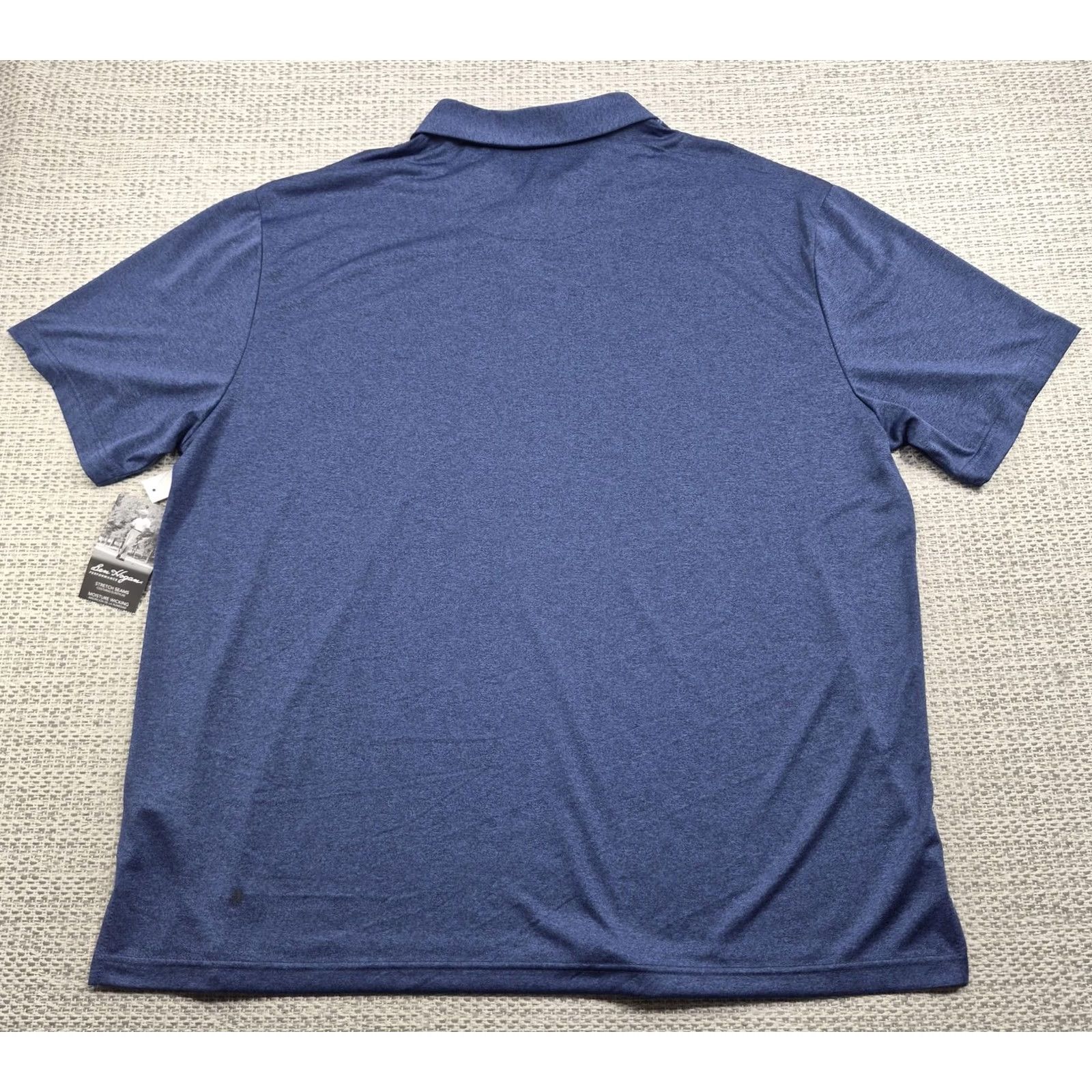 Hogan Ben Hogan Golf Polo Shirt Mens 2XL Blue Asymmetric Stripe Performance Stretch Polo Shirt S2XL Mens Blue Stripe Golf Polo Size US XXL / EU 58 / 5 - 7 Thumbnail