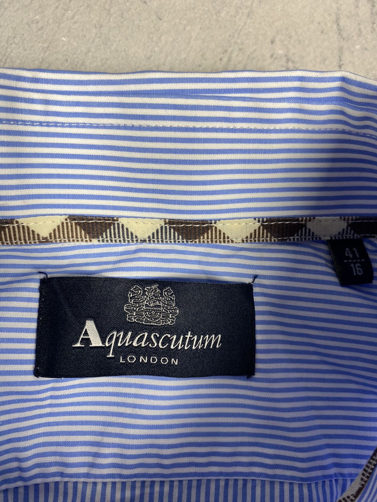Aquascutum Aquascutum London Stripped Luxury Button Up Shirt Size US M / EU 48-50 / 2 - 9 Thumbnail