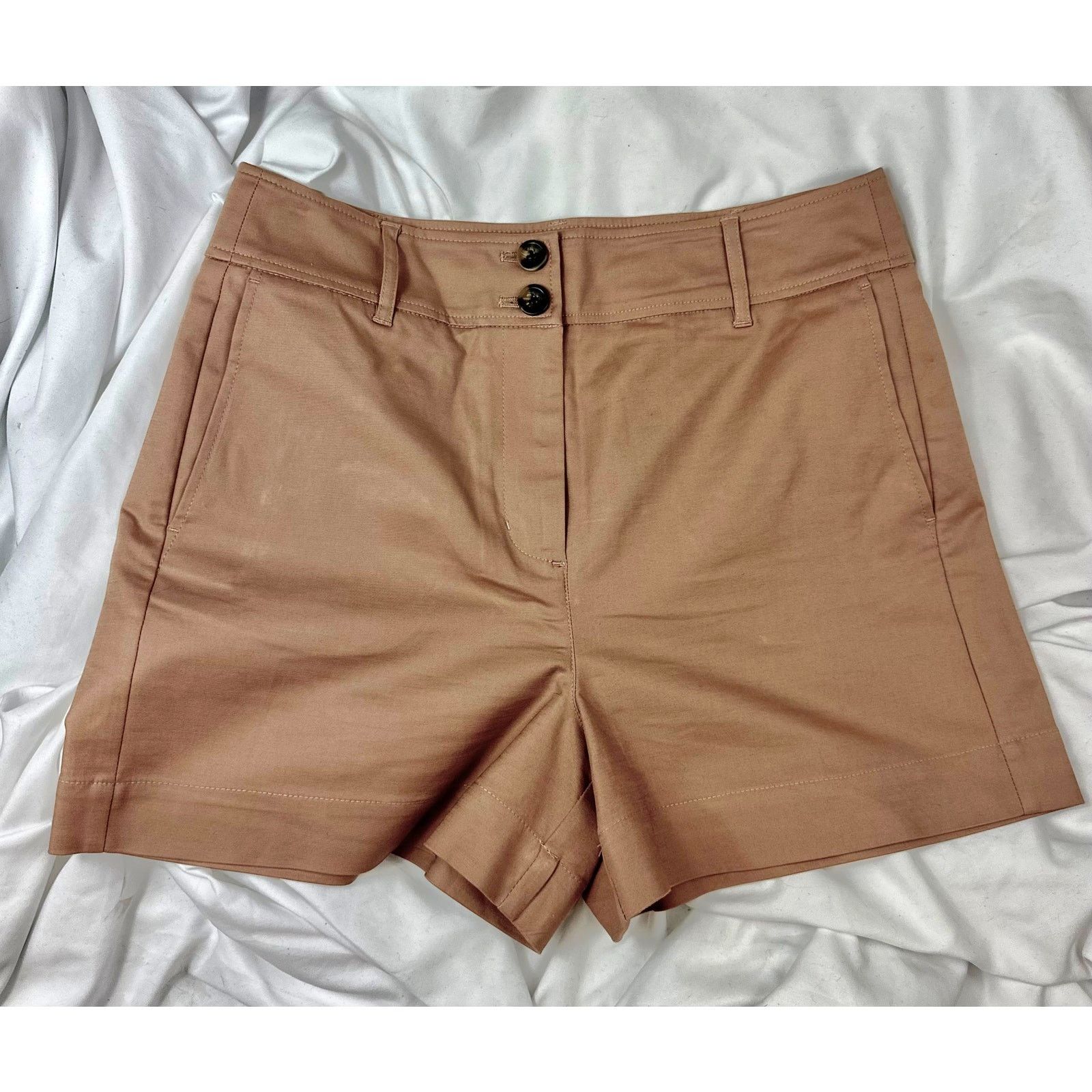 Boden Boden Westbourne Sateen Shorts Brown/Taupe Khaki Shorts 8 Size 30" / US 8 / IT 44 - 4 Thumbnail