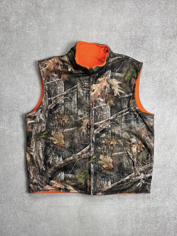 Vintage Realtree 3D Camo Reversible Vest L