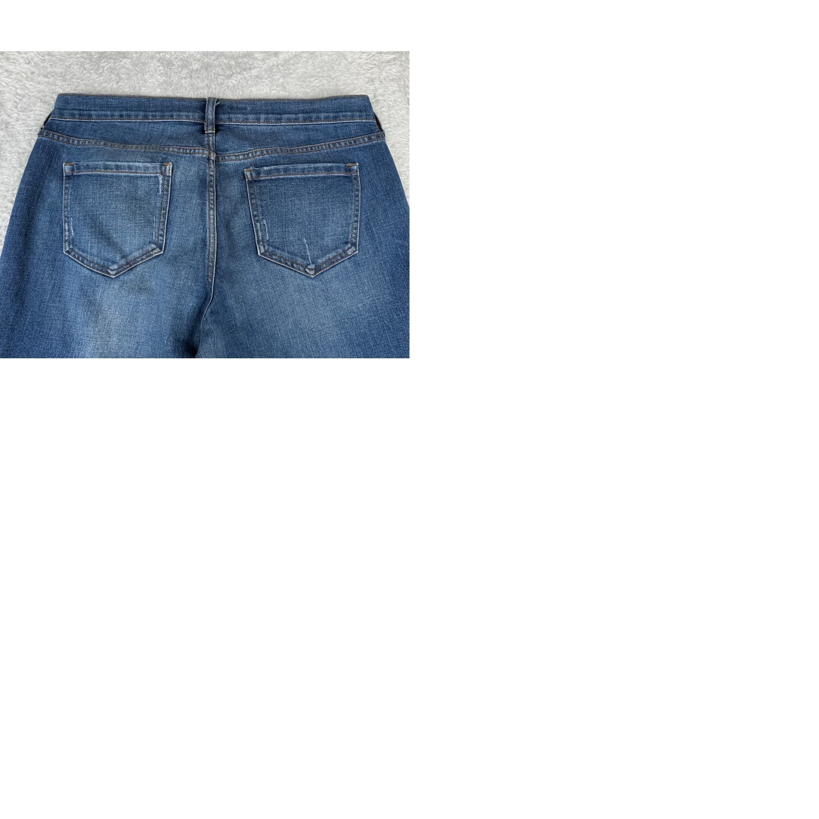 Old Navy Old Navy Jeans Womens 11 Blue Denim Boyfriend Distressed Low Rise Tapered 34x25 Size 32" / US 10 / IT 46 - 10 Thumbnail