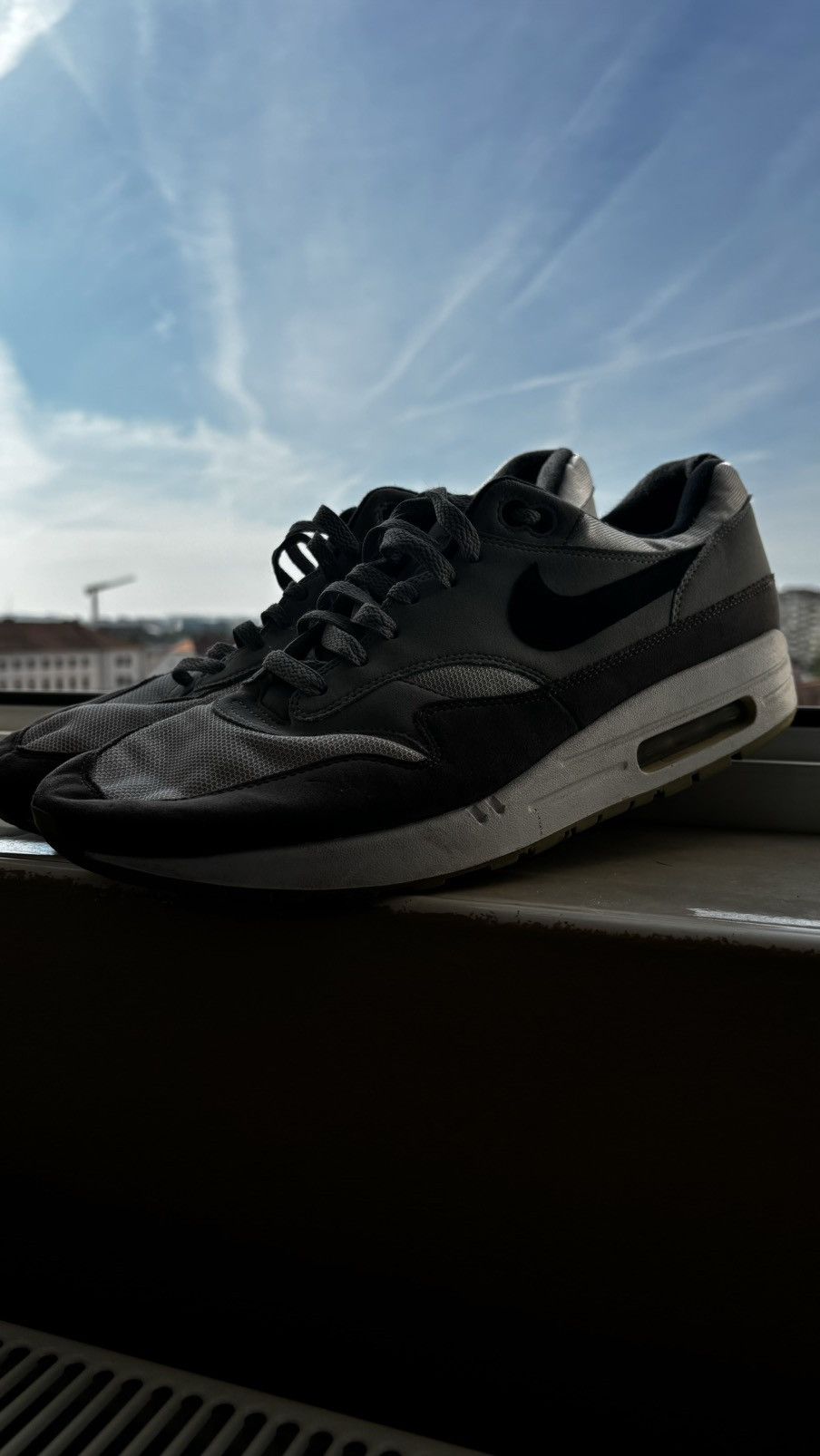 Nike Nike Air Max 1 Grey Wolf Grey Size US 12 / EU 45 - 1 Thumbnail