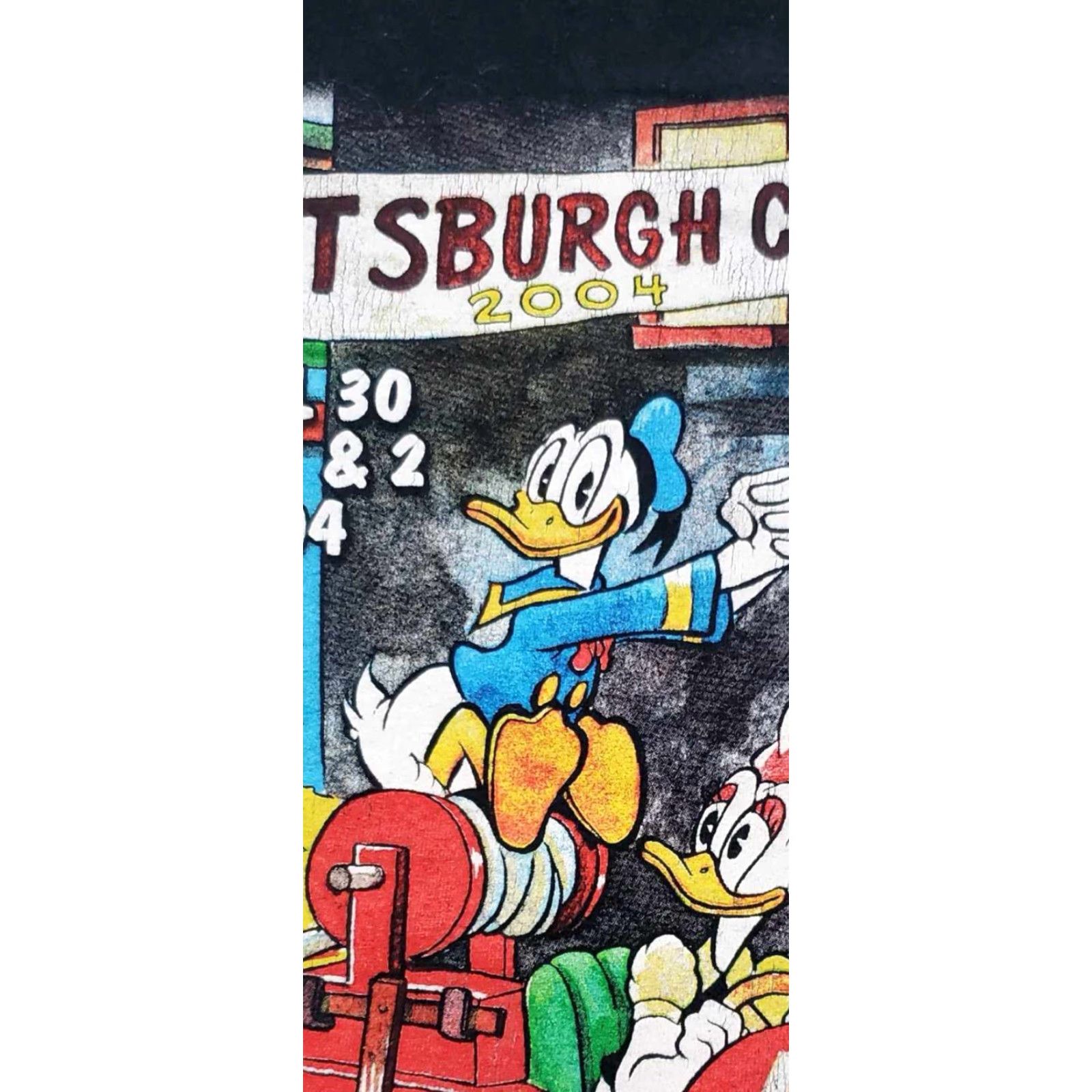 Fruit Of The Loom VINTAGE Comicon T-Shirt Pittsburgh PA 2004 RARE Donald Duck Mens XL Black Size US XL / EU 56 / 4 - 4 Thumbnail