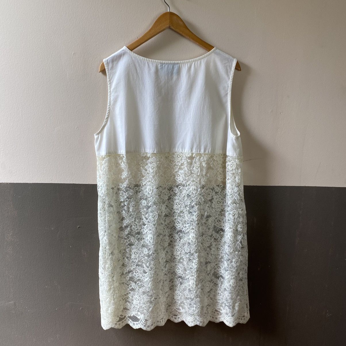 Jean Paul Gaultier JUNIOR GAULTIER White Sleeveless Lace Overlay Tunic Size S / US 4 / IT 40 - 8 Thumbnail