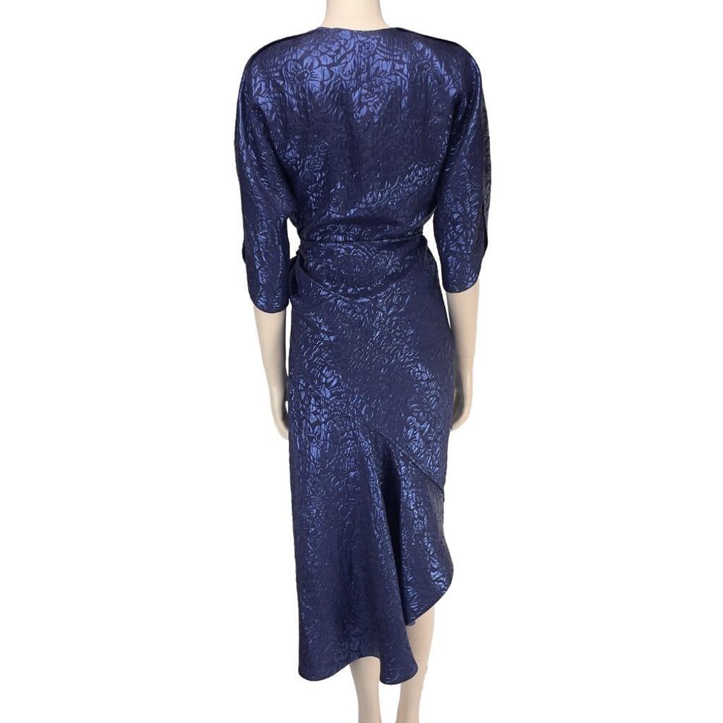 Etro ETRO 2480$ NWT Metallic Cloqué Floral Dress Royal blue IT 40 Size S / US 4 / IT 40 - 6 Thumbnail