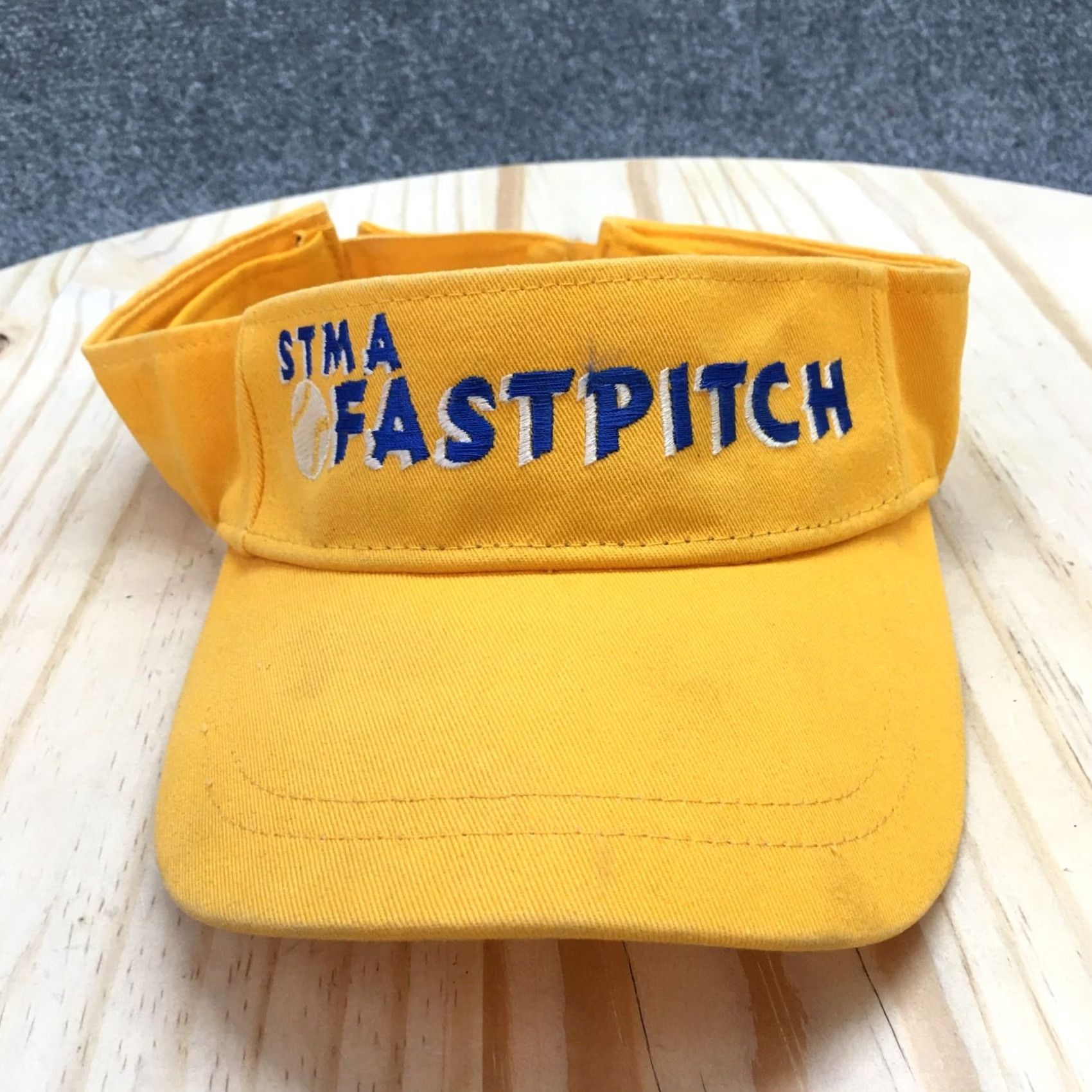 Champion Champion Visor Hat Womens Yellow OS Curved Brim Embroidered Logo STMA Fast Pitch Size ONE SIZE - 2 Thumbnail