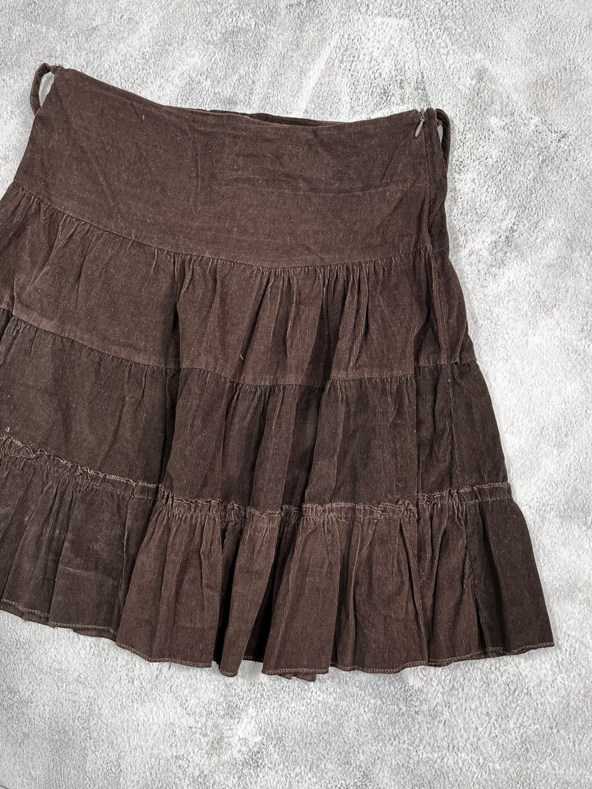 Vintage Vintage Y2K striped flared corduroy midi skirt streetwear Size 26" / US 2 / IT 38 - 3 Thumbnail