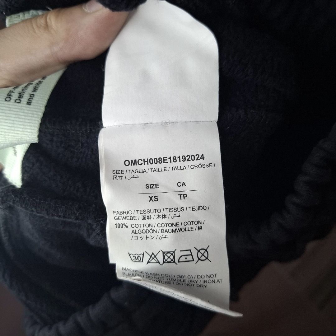 Off-White OFF-WHITE Diagonal Outline Marker Arrows Black Joggers Size US 26 / EU 42 - 8 Thumbnail