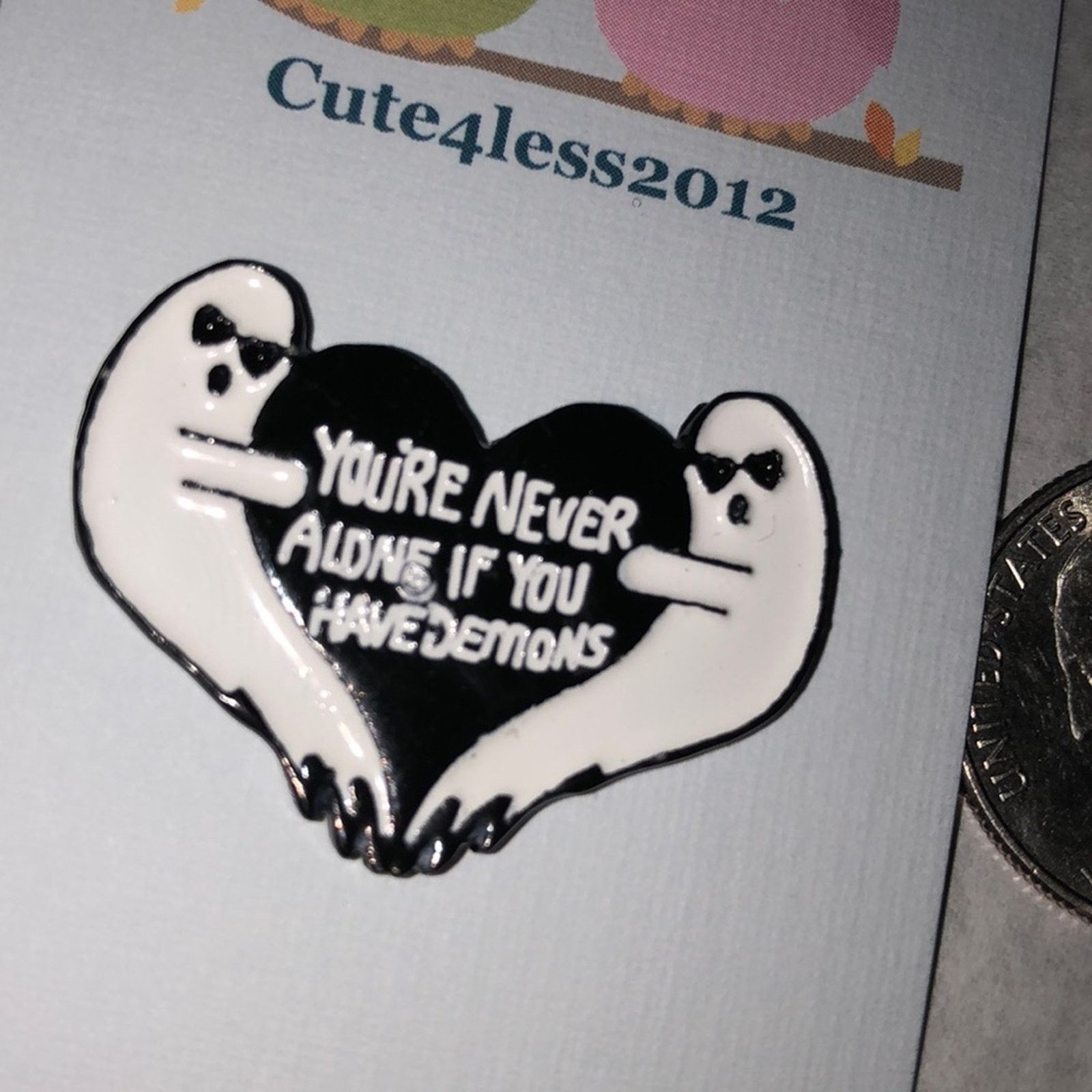 Other You’re Never Alone Demon Halloween Pin Brooch Size ONE SIZE - 1 Thumbnail