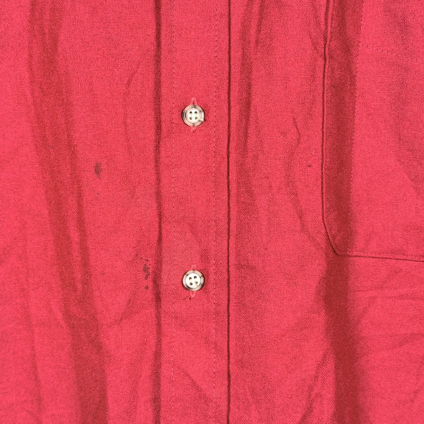 Pendleton VINTAGE Pendleton Shirt Men Red Wool XL Elbow Patch USA Made Stains Size US XL / EU 56 / 4 - 5 Thumbnail