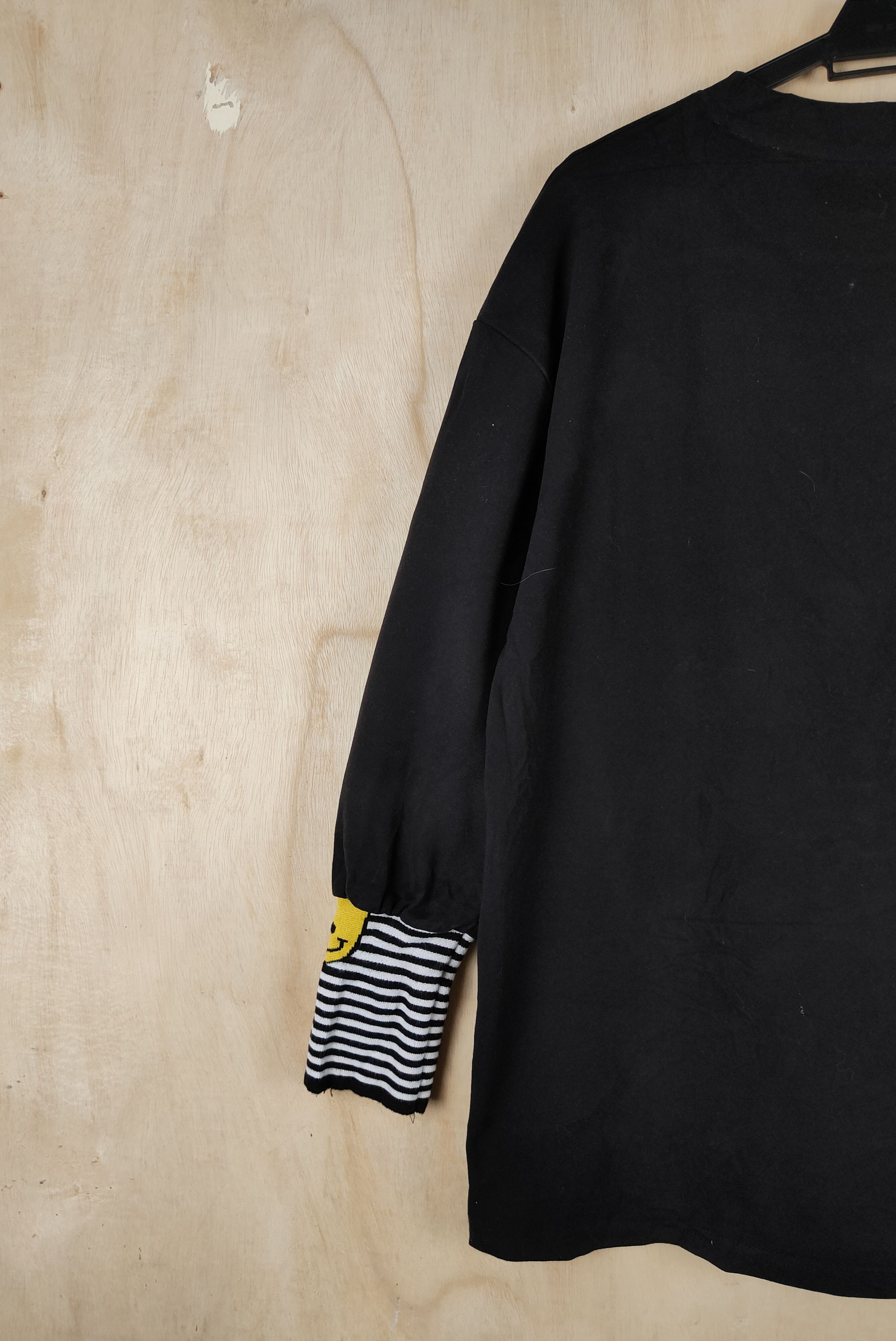 Japanese Brand Z Ziling Black Smile like kapital Sweatshirts #S2628 Size L / US 10 / IT 46 - 10 Thumbnail