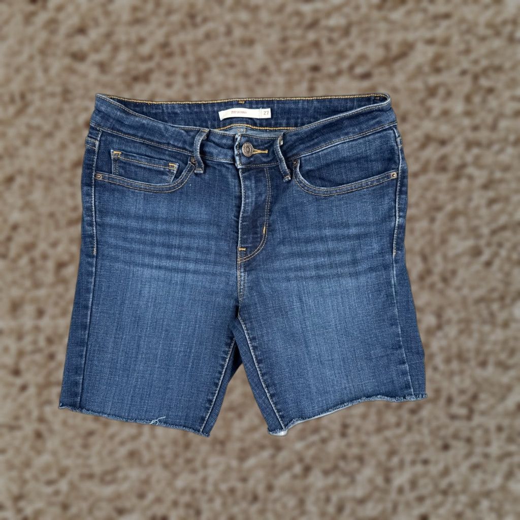 Levi's Levi's Jeans Shorts Women 27 Blue Denim Cut-Off 711 Skinny Cotton Blend Zip 27x6 Short Womens 27 Blue Denim Cut-Off 80s Cross Vintage: No Size 27" / US 4 / IT 40 - 1 Thumbnail