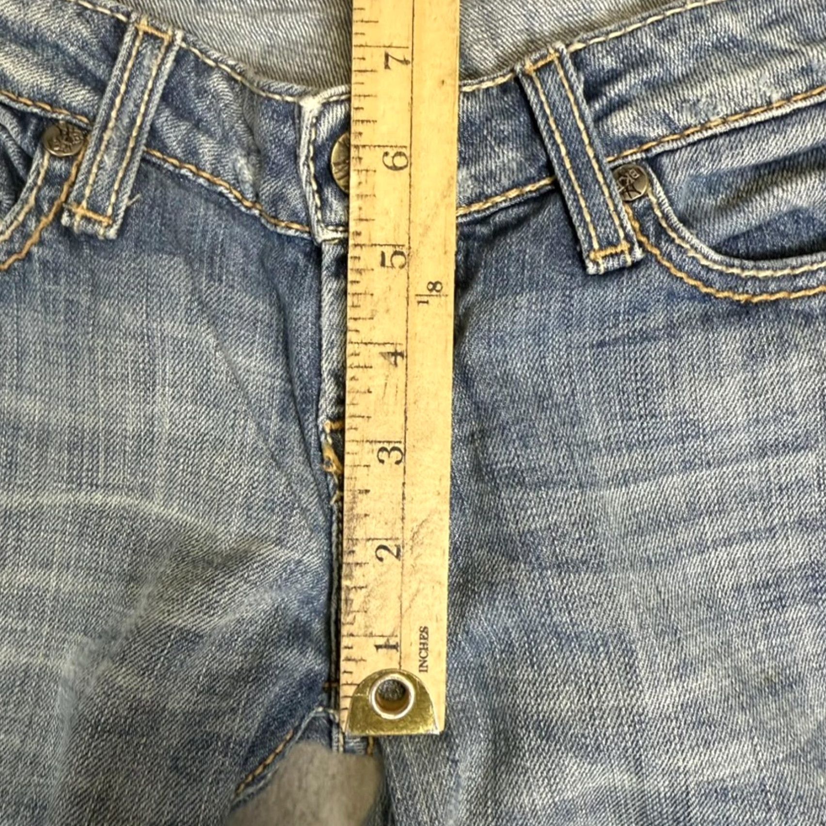 BKE BKE Jeans Bootcut Women 25x31.5 Sabrina Light Wash Distressed Blue 25 Regular Womens Size 42" / US 20 - 6 Thumbnail