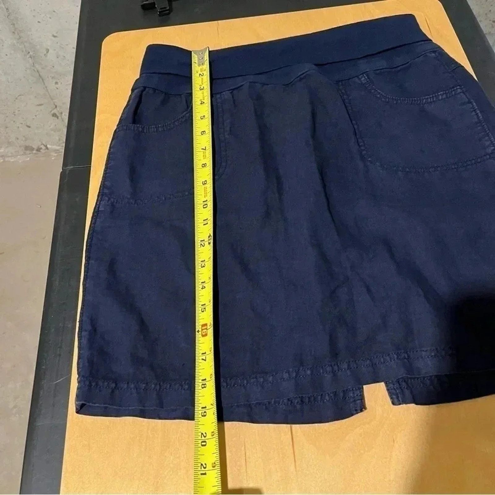 Athleta ATHLETA Lima Linen Skirt Size 6 Navy Blue Casual Size 28" / US 6 / IT 42 - 8 Thumbnail