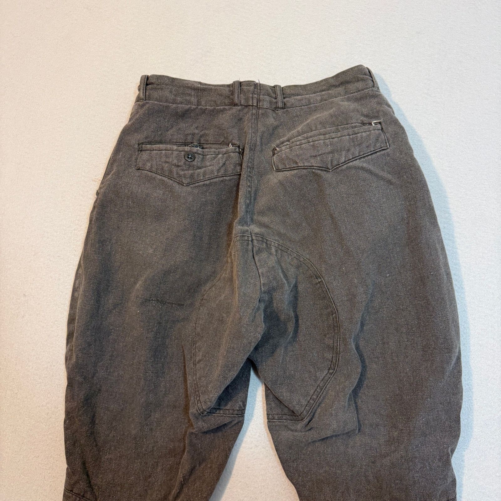 Vintage Vintage French Workwear Salt Pepper Riding Breeches 28x24 Size US 28 / EU 44 - 8 Thumbnail