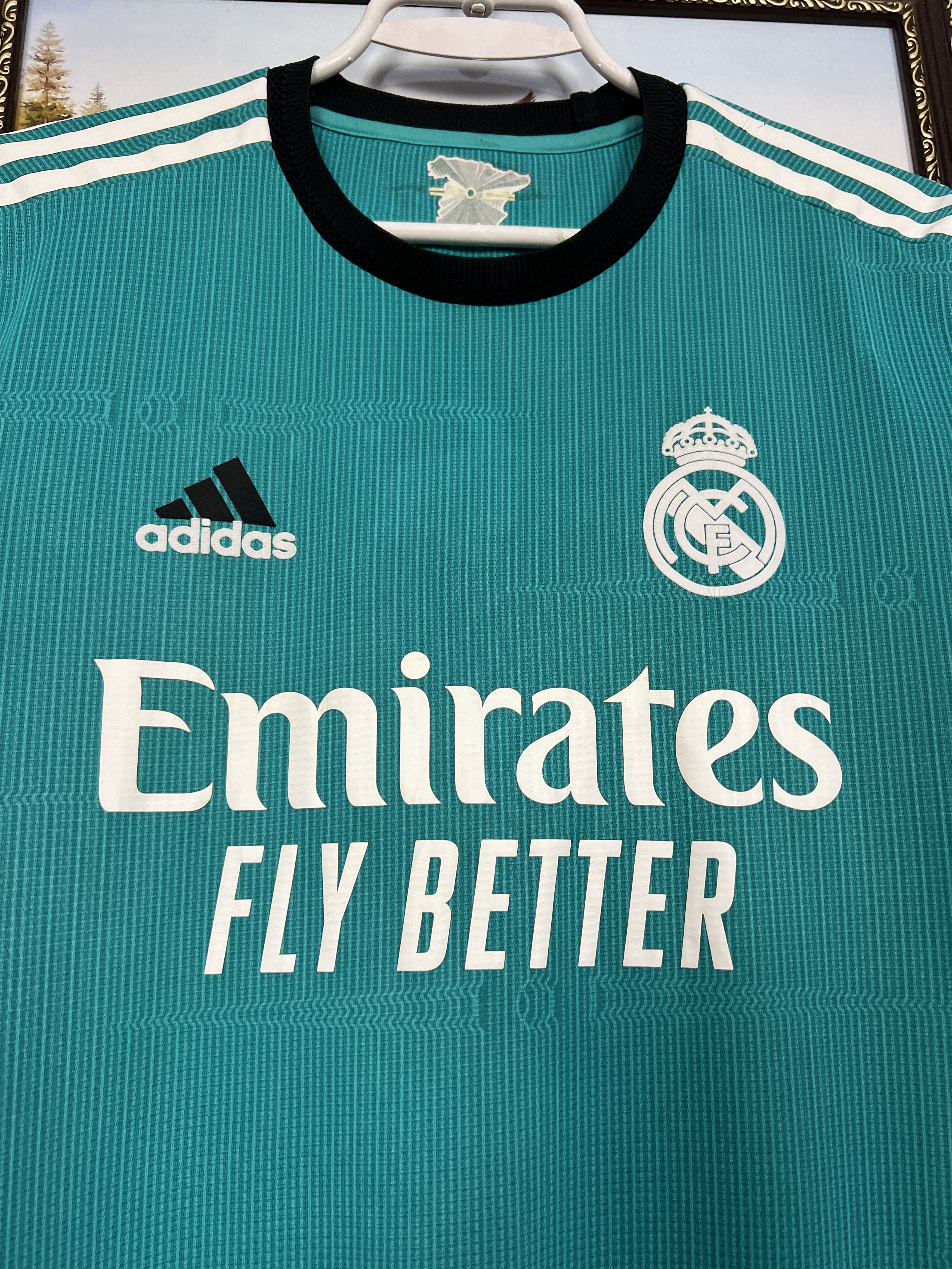 Adidas Real Madrid Third football shirt 2021 Soccer #10 Figo Jersey Size US XS / EU 42 / 0 - 4 Thumbnail