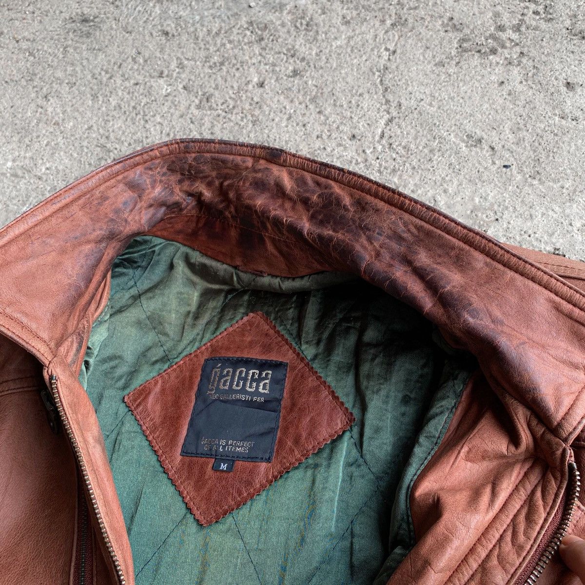Genuine Leather Vtg 90's Gacca Tactical Pocket Leather Mens Jacket Size US M / EU 48-50 / 2 - 8 Thumbnail
