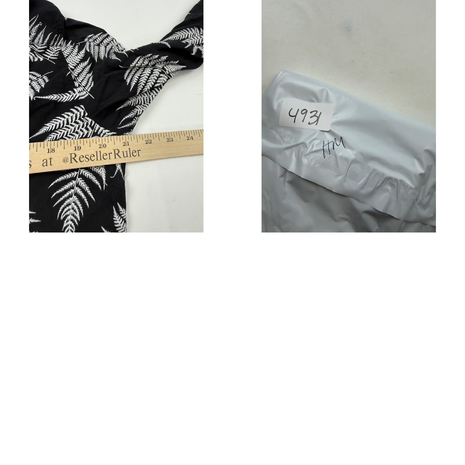H&M H&M Shirt Mens Medium Black Tropical Fern Print Long Sleeve Button Front Casual Size US M / EU 48-50 / 2 - 8 Thumbnail