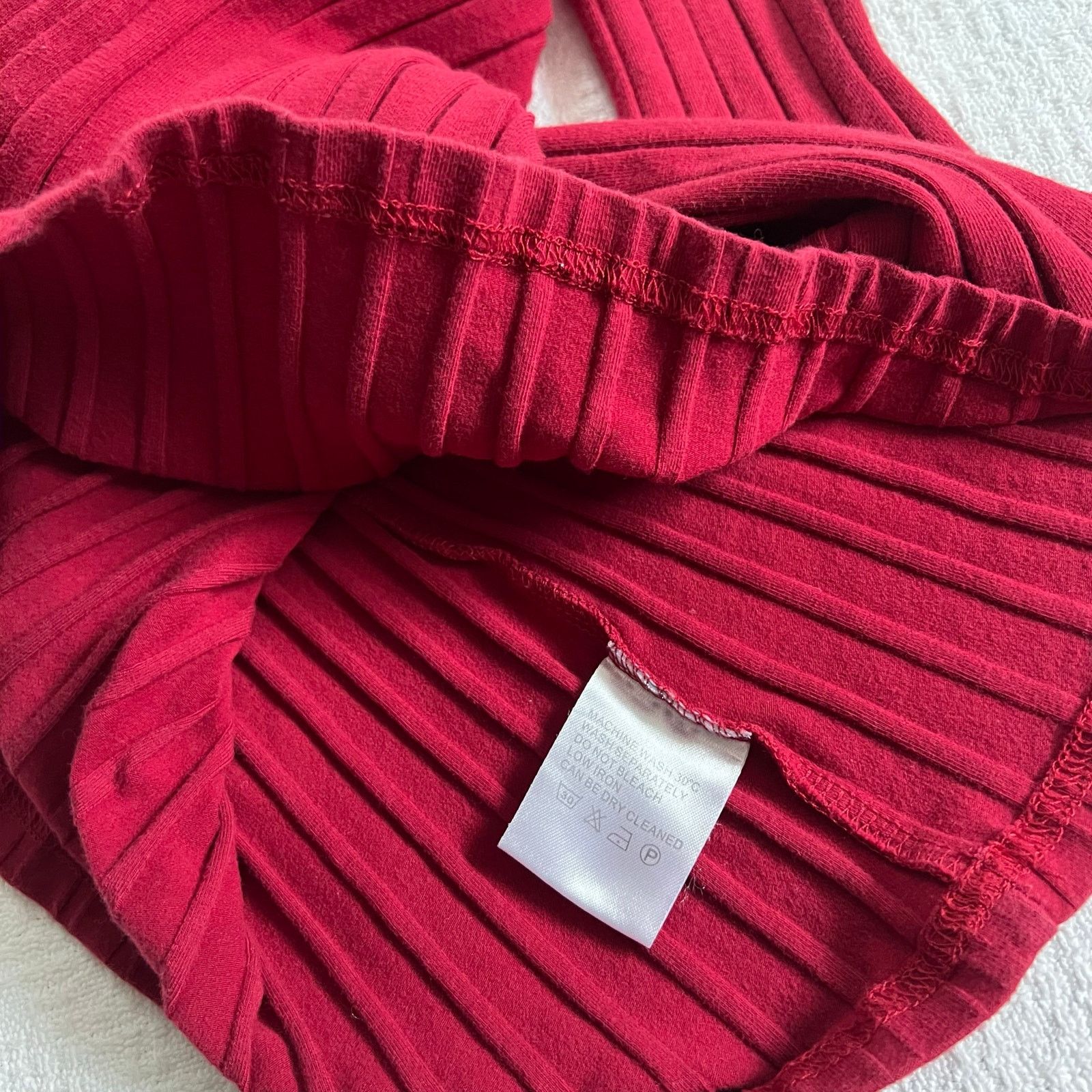 Vintage Y2K Hooey Ko Ko Ribbed V-Neck Top XL Deep Red Size XL / US 12-14 / IT 48-50 - 4 Thumbnail
