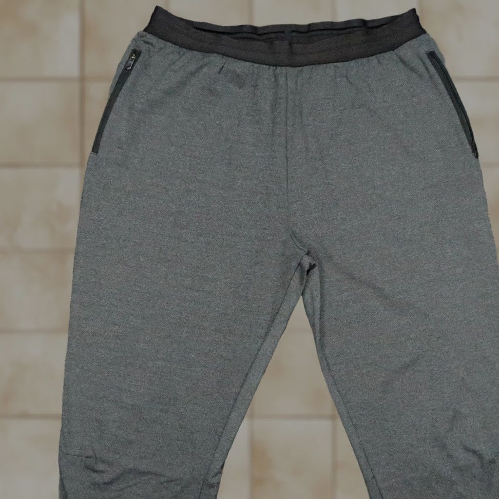 Vintage Hill City Pants Mens Large Gray Jogger Athletic Zip Pocket Stretch TAPERED Size US 33 - 1 Thumbnail