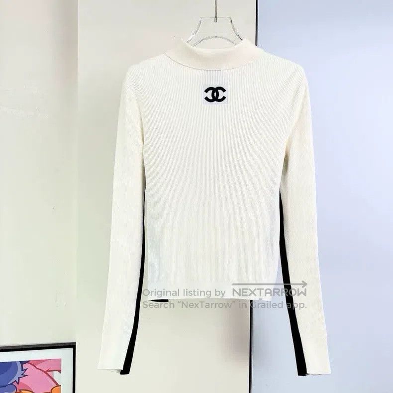 Chanel Chanel 23N Ski Series Black and White Knitted Sweater Size XS / US 0-2 / IT 36-38 - 2 Thumbnail