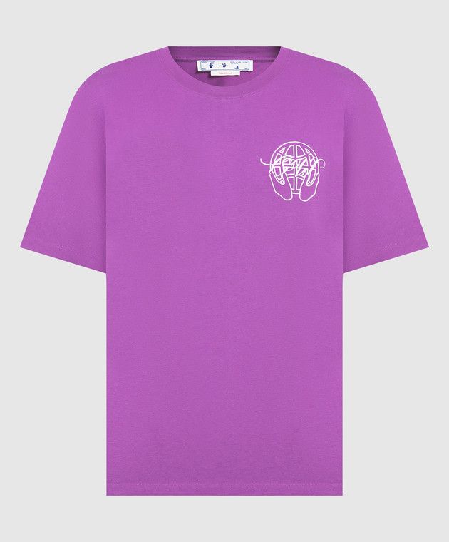 Off-White o1gr1nt0125 Hand Arrow Slim S/S T-Shirt in Orchid Size US XXS / EU 40 - 1 Thumbnail