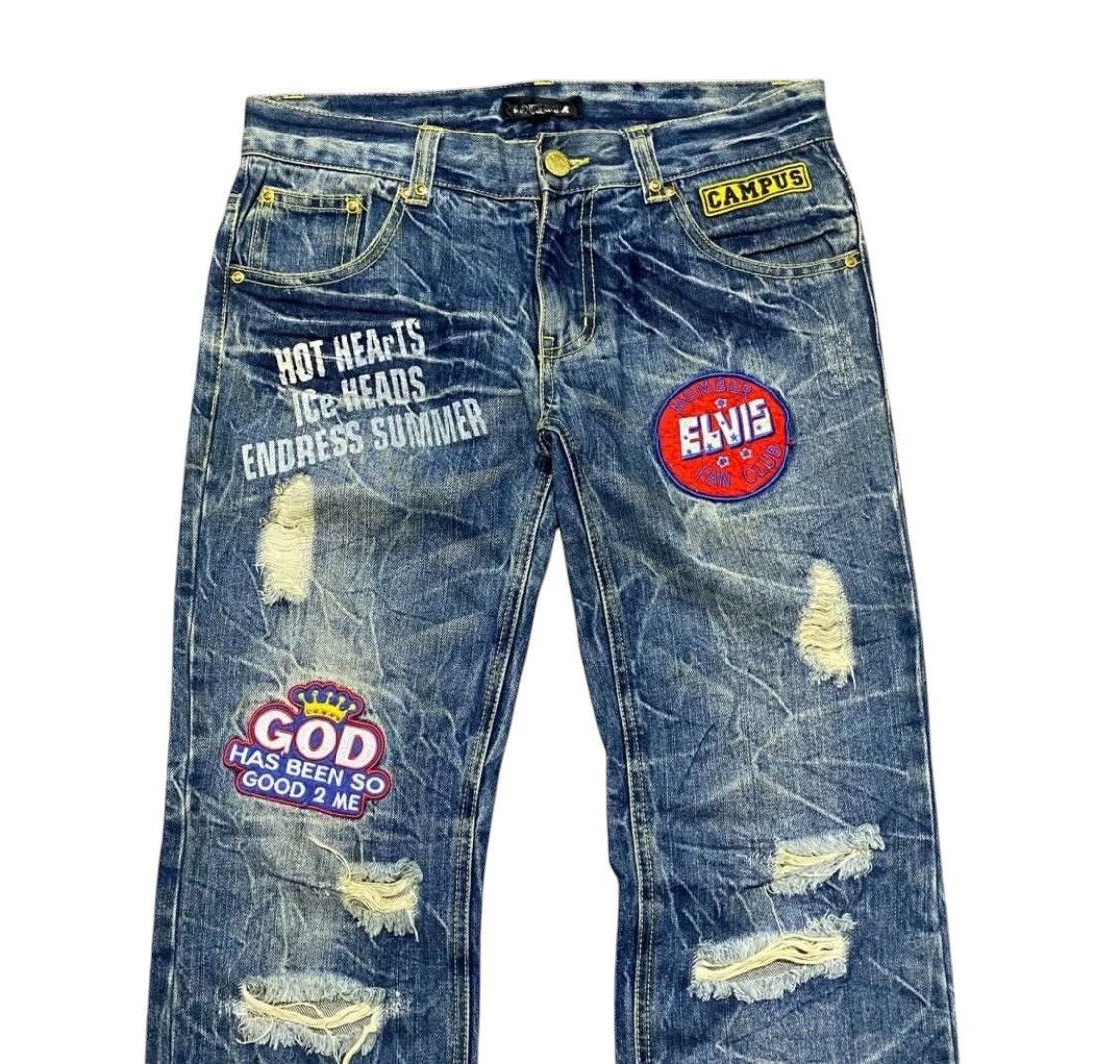 Isamu Katayama Backlash Japanese Brand—Lowbox distressed Jeans Size US 33 - 3 Thumbnail