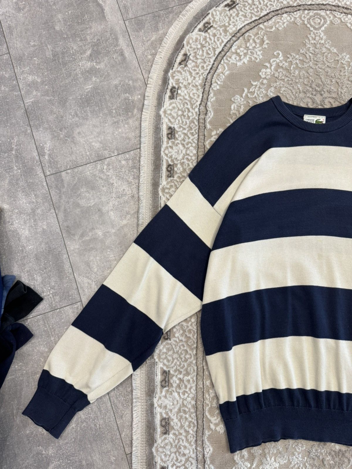 Lacoste Vintage Lacoste Striped Sweatshirt 90’s Size US XL / EU 56 / 4 - 2 Thumbnail
