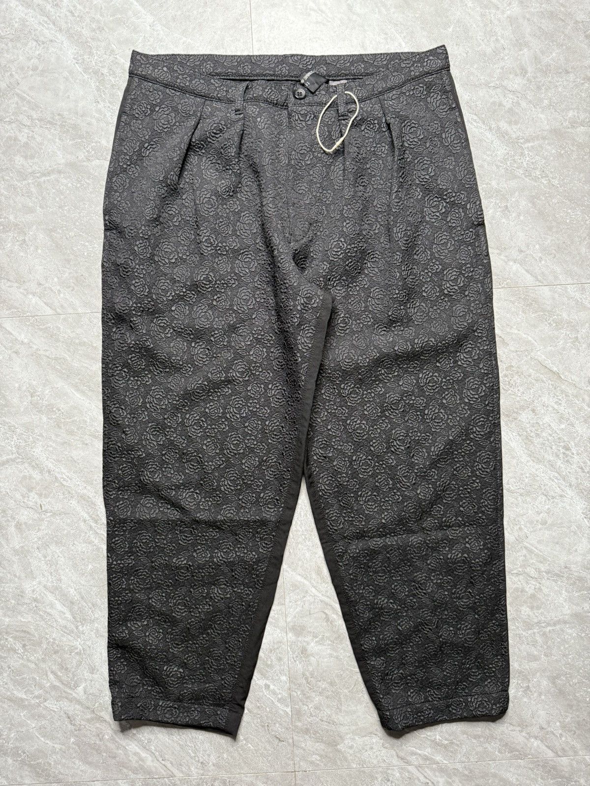 Comme des Garcons CDG Tricots Rose Embossed Detail Wool/Polyster Pants Size US 29 - 1 Thumbnail