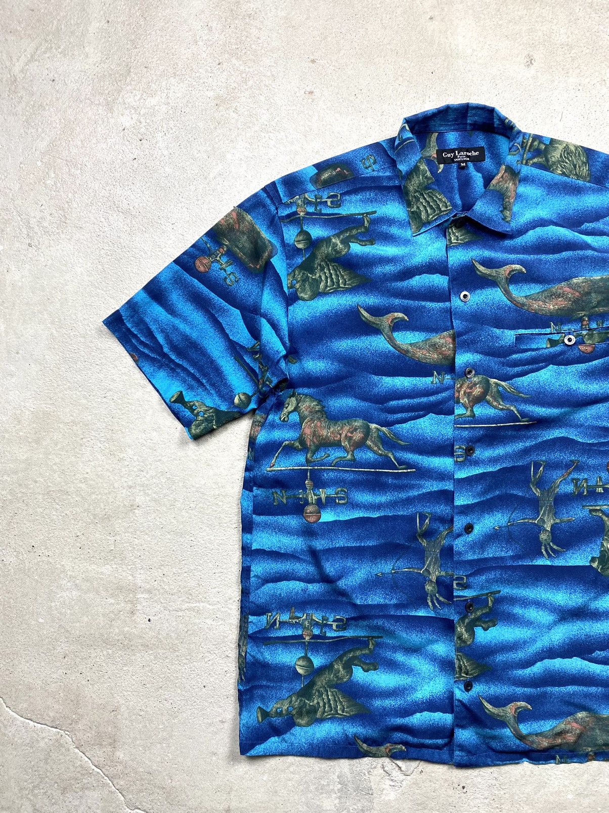 Vintage Rare! Vintage Guy Laroche Paris Hawaiian Shirt Y2K Size US M / EU 48-50 / 2 - 2 Thumbnail