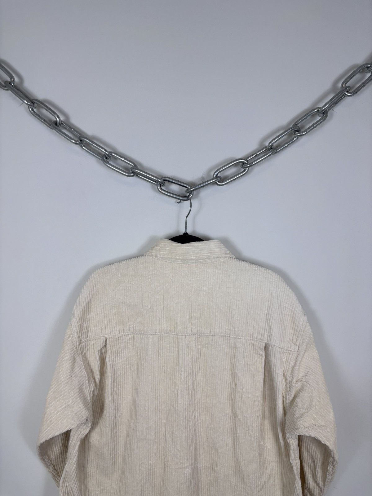 GU GU Japanese Men’s Ivory Double Pocket Corduroy Velvet Shirt Size US M / EU 48-50 / 2 - 20 Thumbnail