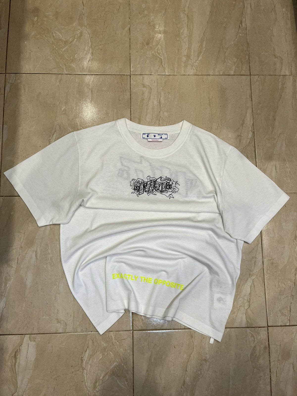 Image of Off White T-Shirt Off-White Graffiti Layers, Men's (Size 2XL)