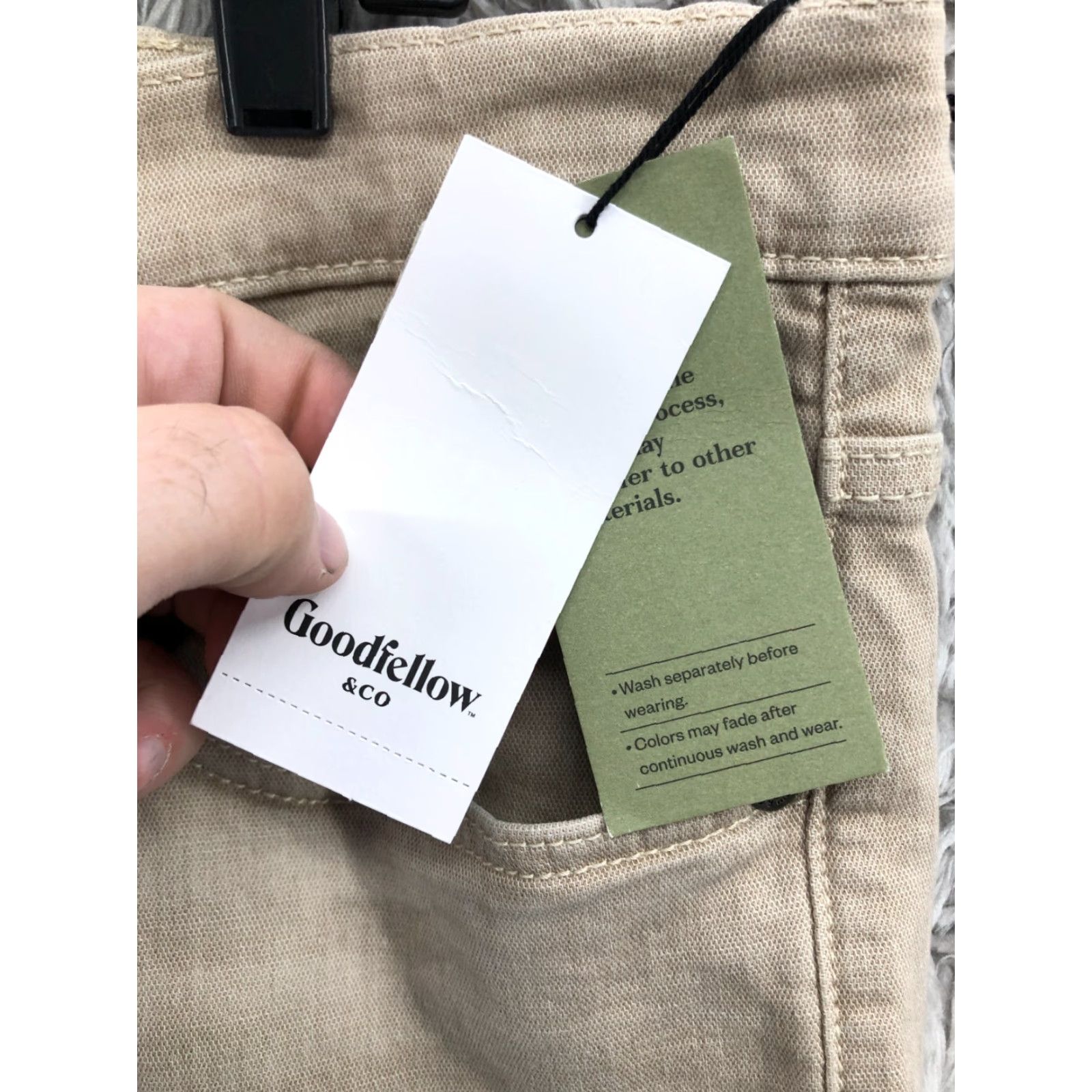 Vintage Goodfellow Bermuda Shorts Mens Size 42 Slim Mid Beige Denim 5-Pocket Logo Size US 42 / EU 58 - 4 Thumbnail