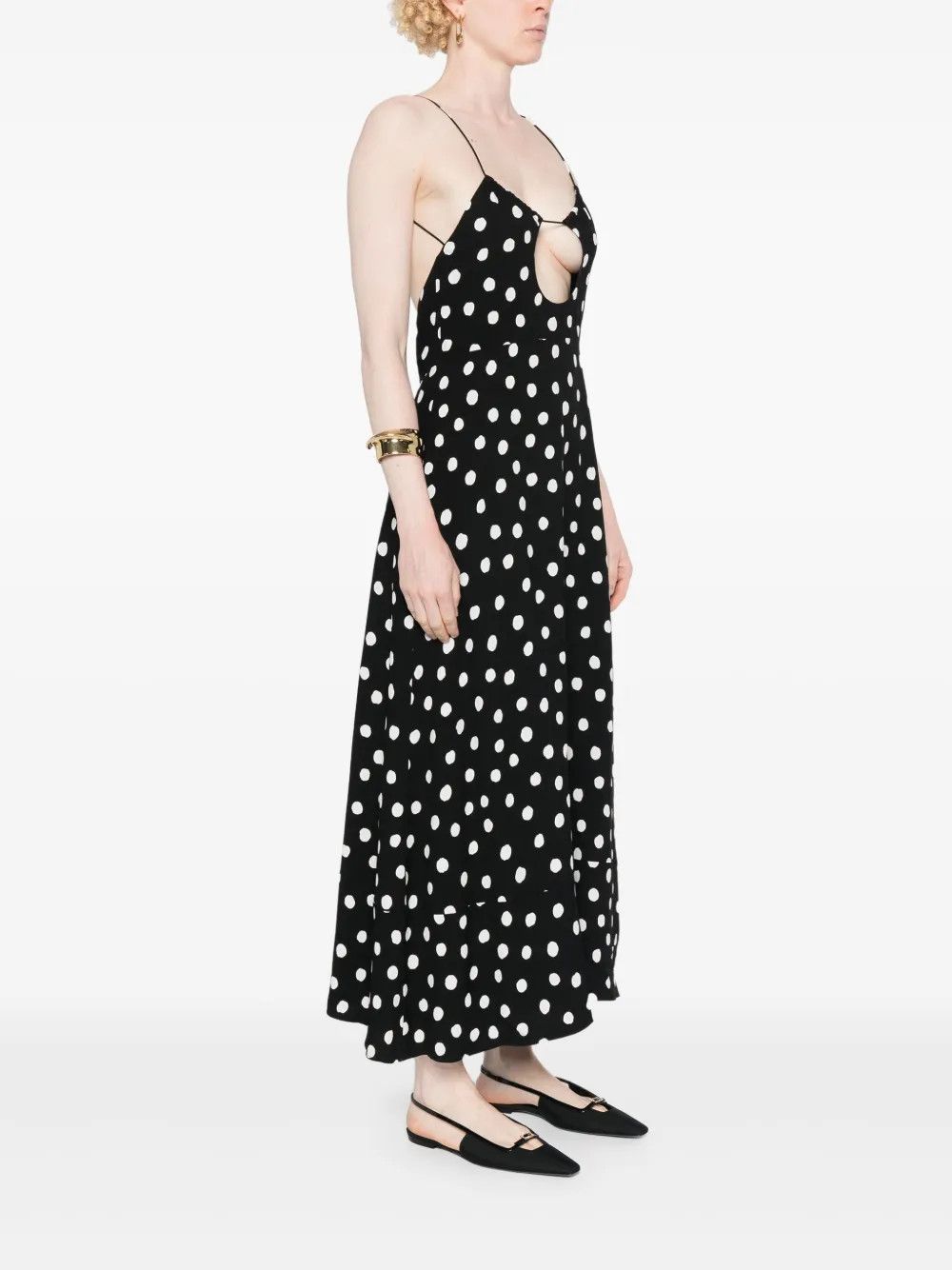 Saint Laurent Paris o1y0126 Maxi Dress in Black/White Size M / US 6-8 / IT 42-44 - 2 Thumbnail