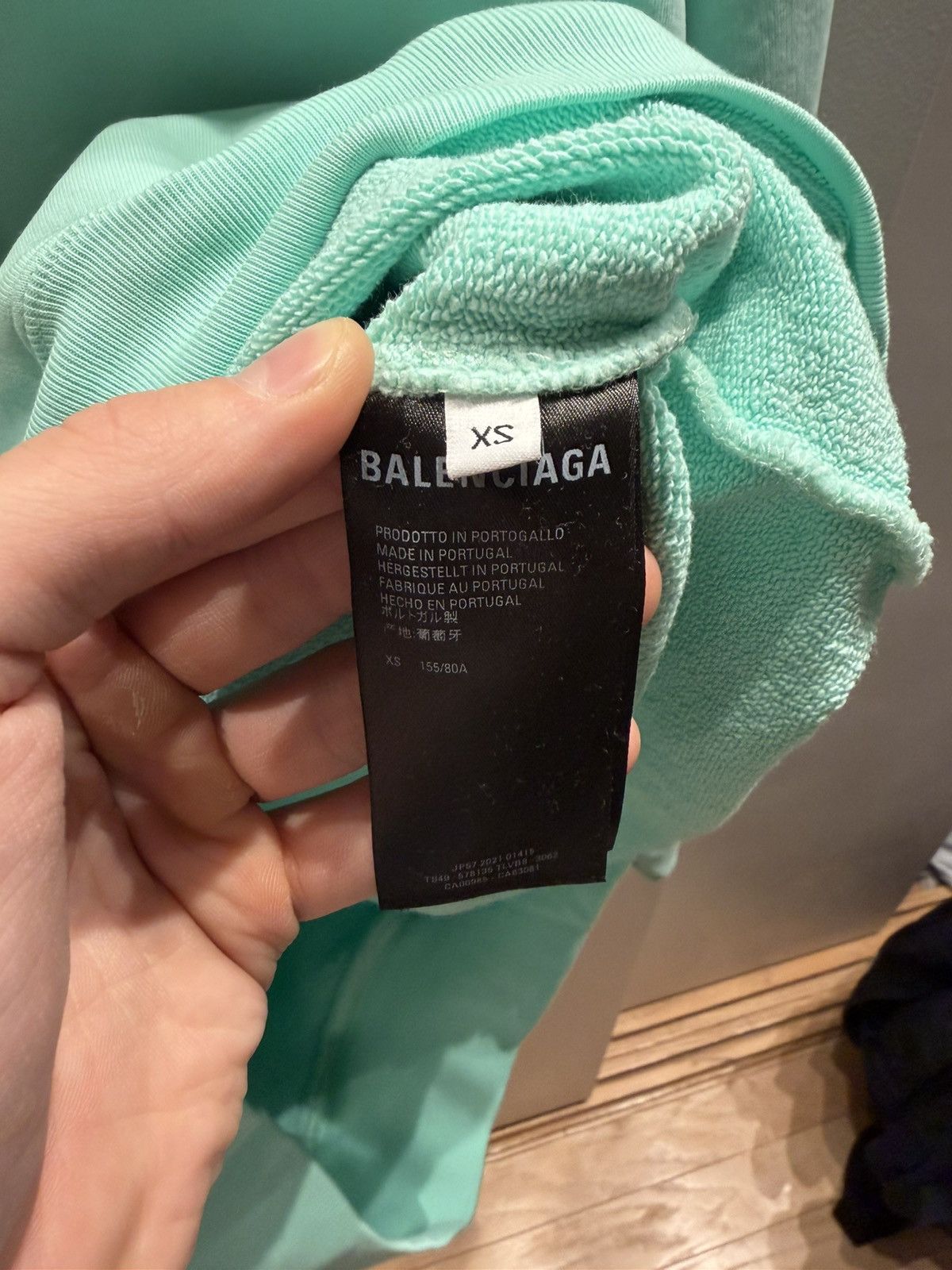 Balenciaga Balenciaga Embroidered Logo Hoodie Mint Oversized size XS Size US XS / EU 42 / 0 - 8 Thumbnail