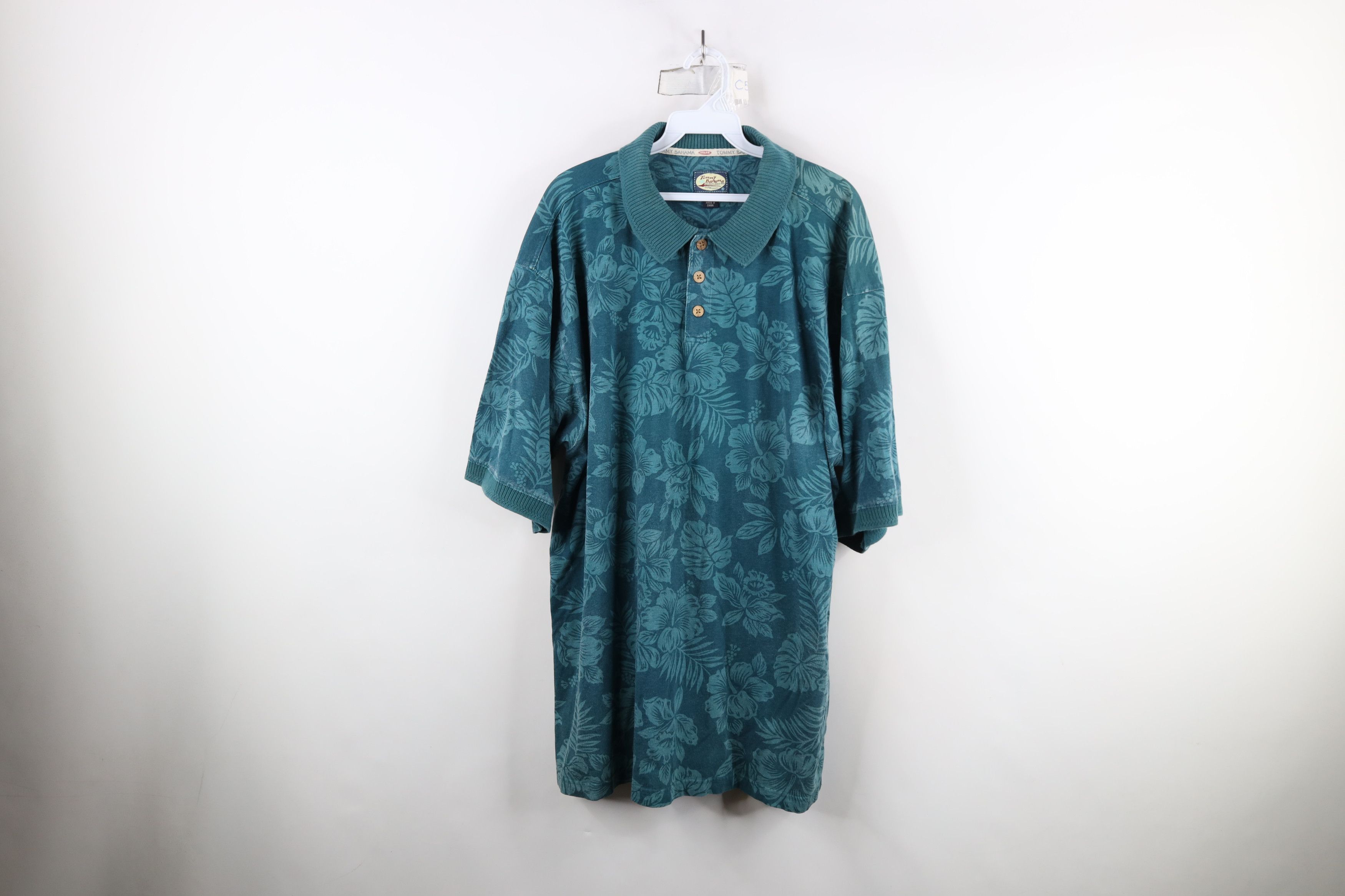Tommy Bahama × Vintage Vintage 90s Tommy Bahama Luau Hawaiian Golf Polo Shirt Size US XL / EU 56 / 4 - 1 Thumbnail