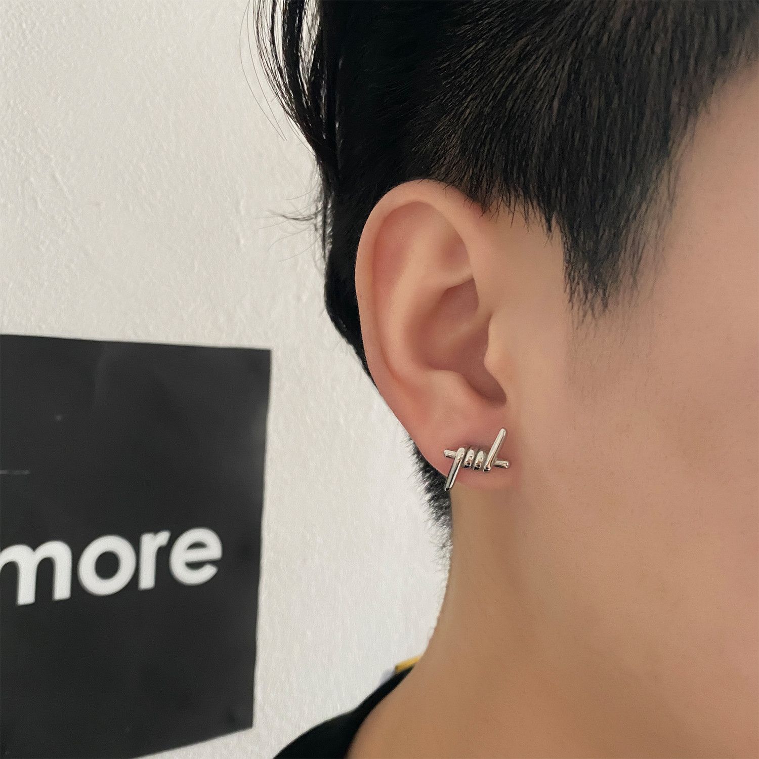 Jewelry Dark Earrings One Pairs Chrome Jewelry Size ONE SIZE - 4 Thumbnail