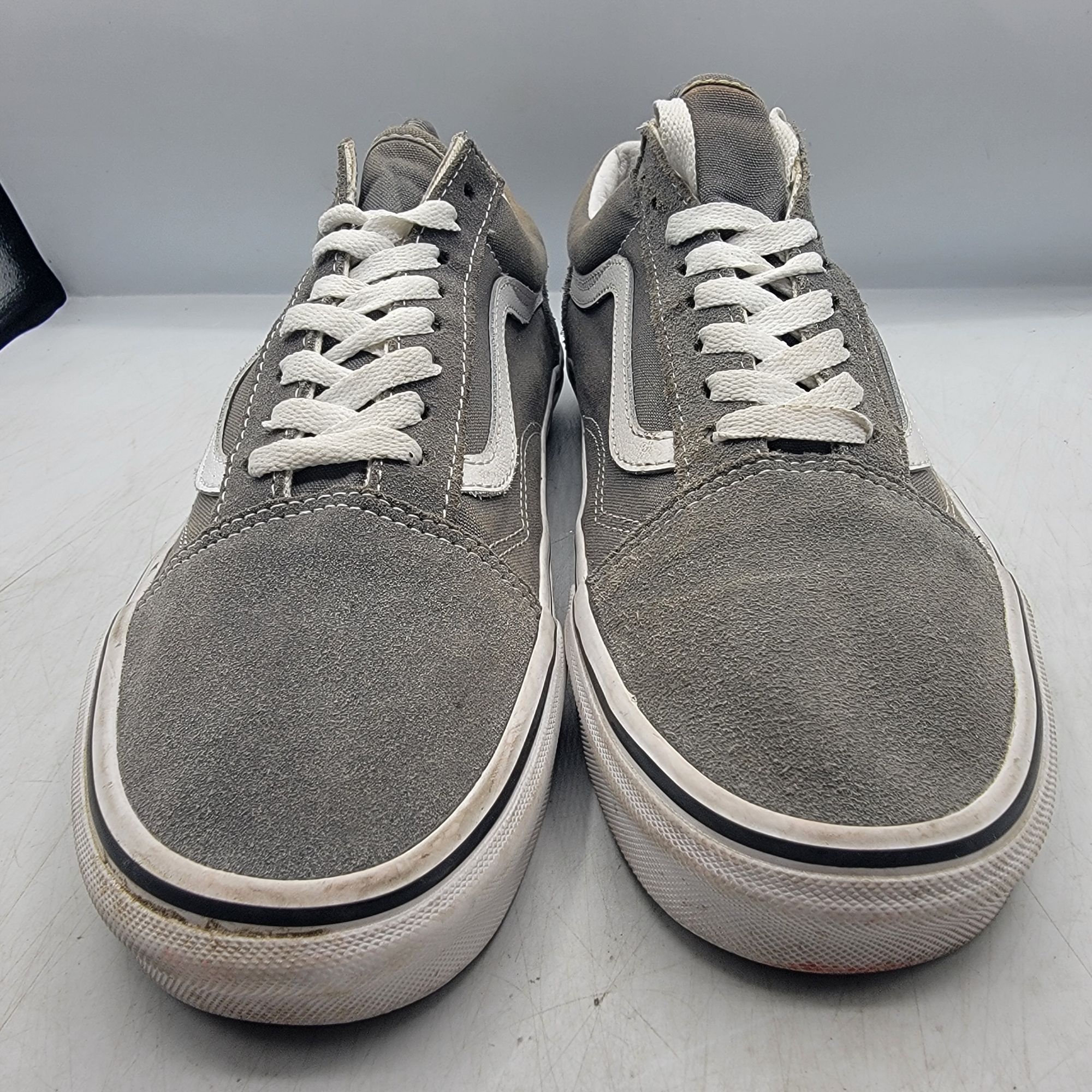 Vans Vans Old Skool Mens 9.5 Gray White Sneaker Shoes Skate Casua Size US 9.5 / EU 42-43 - 2 Thumbnail