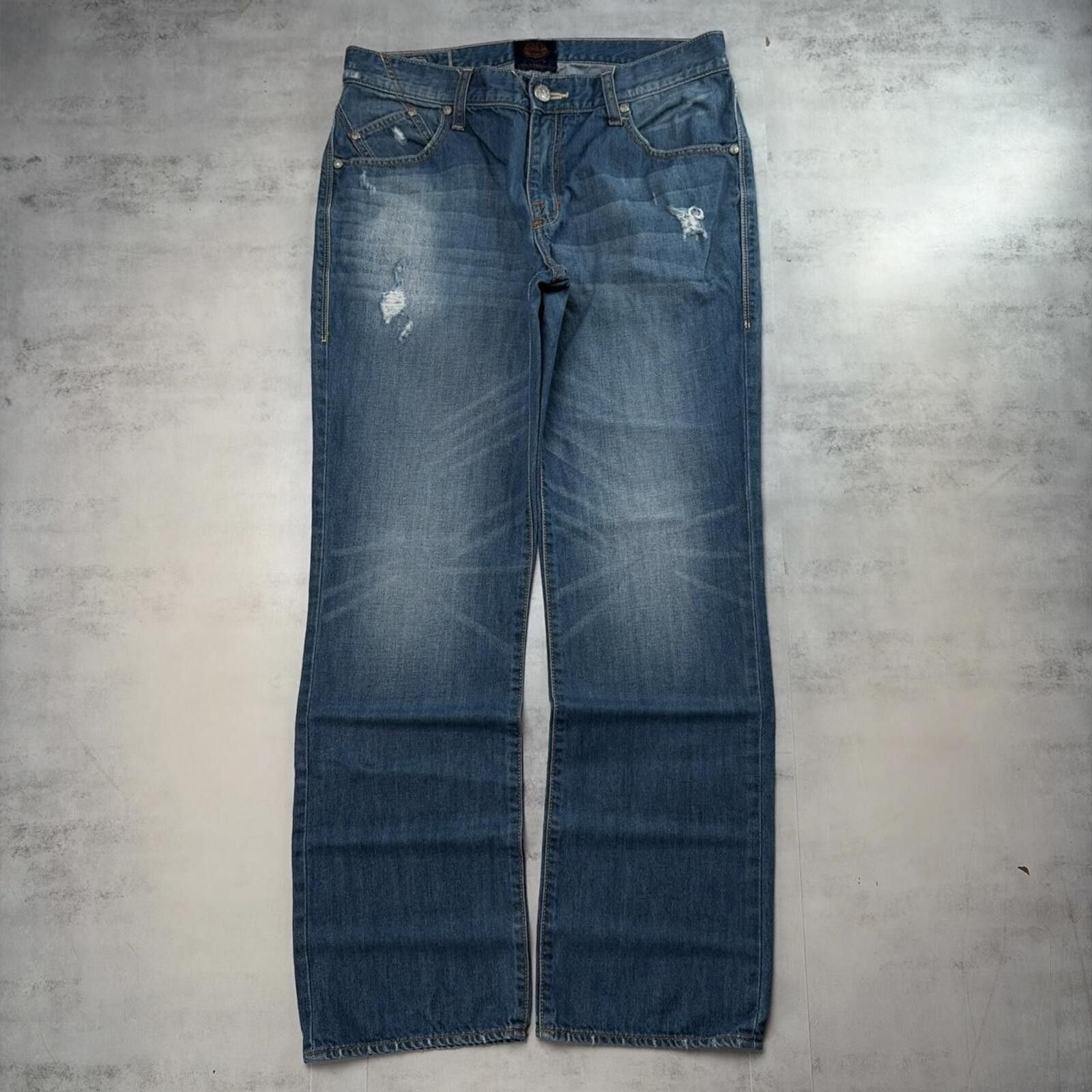 Other Y2K Rock & Republic Grunge Gothic Straight Denim Jeans Size US 34 / EU 50 - 2 Thumbnail