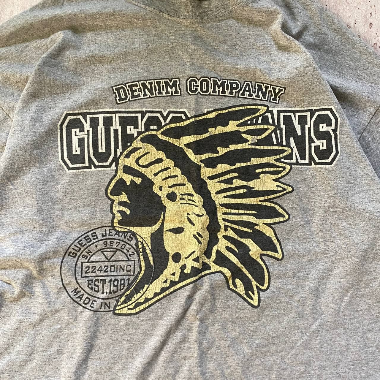 VINTAGE 80-90S GUESS RARE MADE IN USA LONG SLEEVE