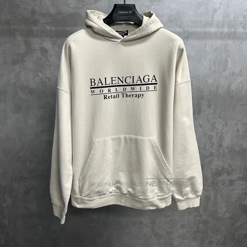 Balenciaga Balenciaga Beige Logo Print Hoodie. Size US XS / EU 42 / 0 - 1 Thumbnail