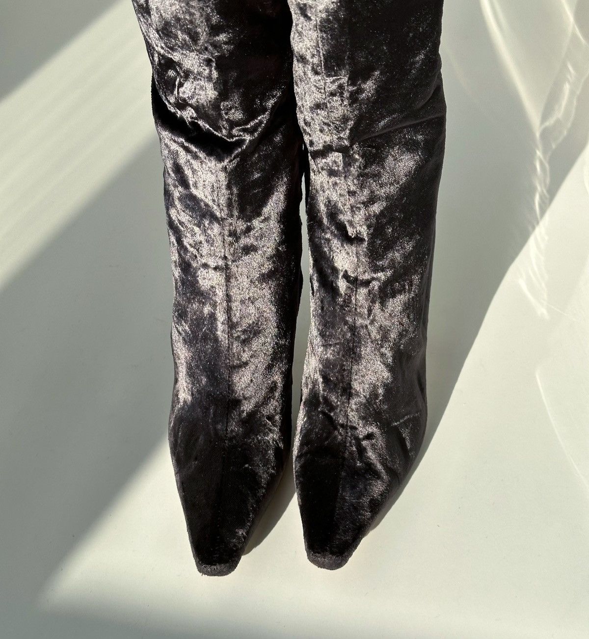 Gucci *sz38* GUCCI Tom Ford FW 1999 Velvet Stretch Boots runway Size US 8 / IT 38 - 12 Thumbnail