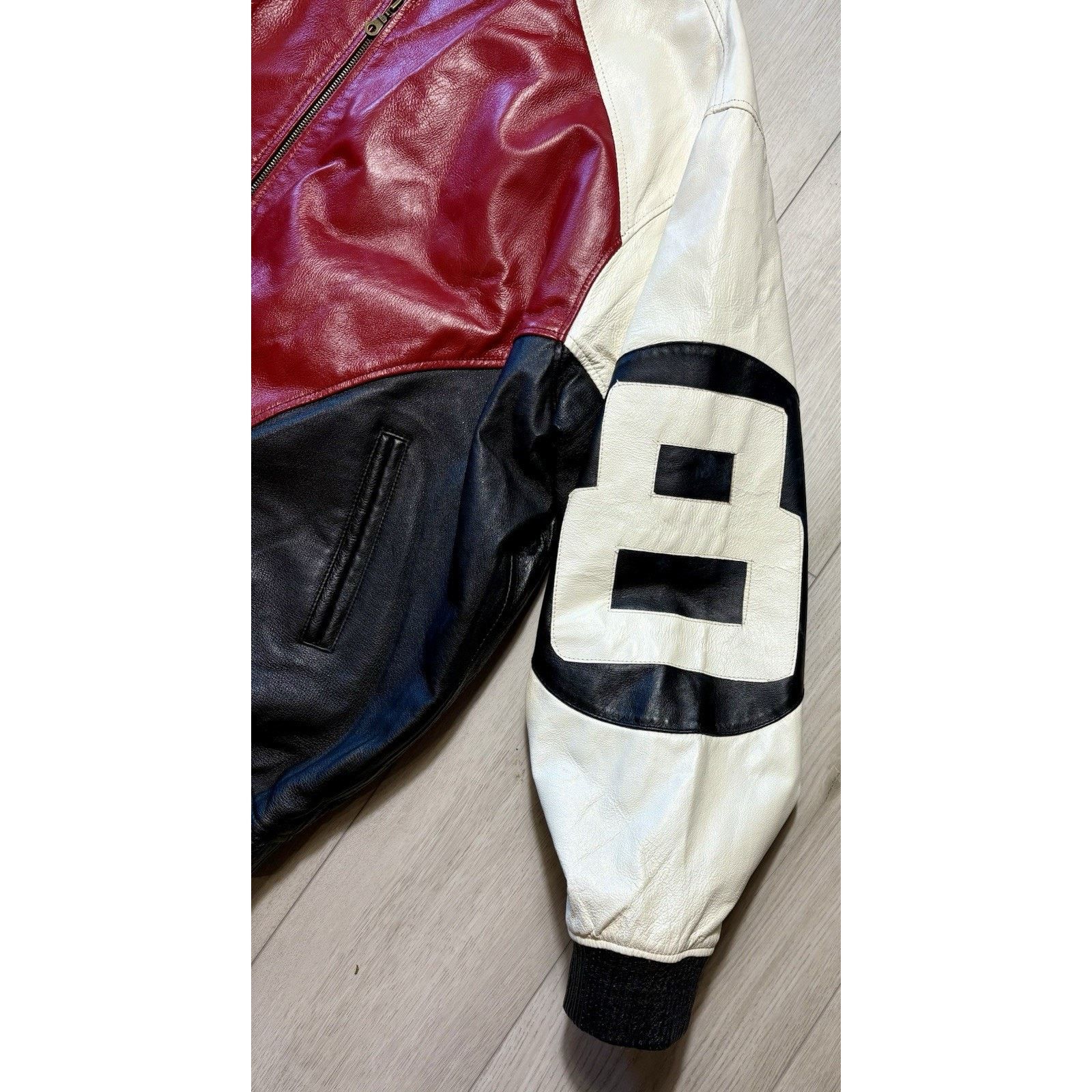 Other David Puddy Seinfeld Style 8 Ball Leather Jacket VTG 3XL Size US XXL / EU 58 / 5 - 6 Thumbnail