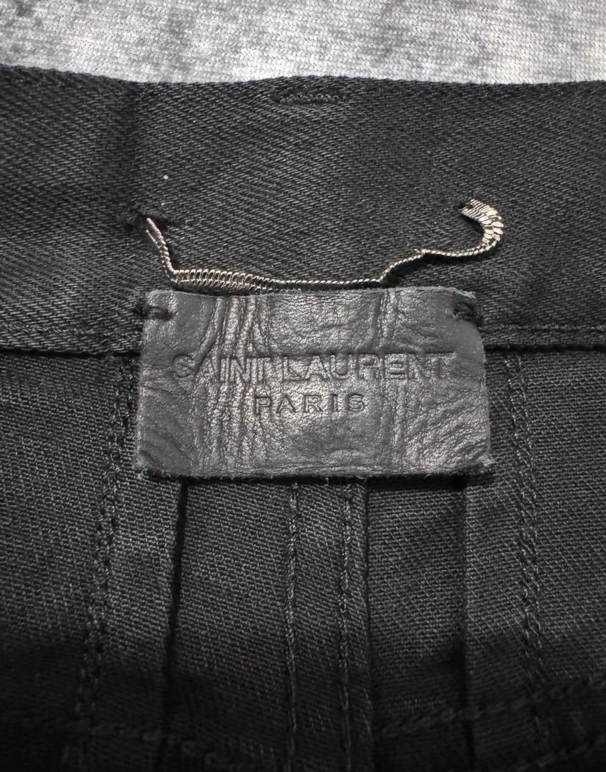 Saint Laurent Paris Saint Laurent (SLP) 14FW Stretch Black Basic Denim Jeans Size US 32 / EU 48 - 5 Thumbnail