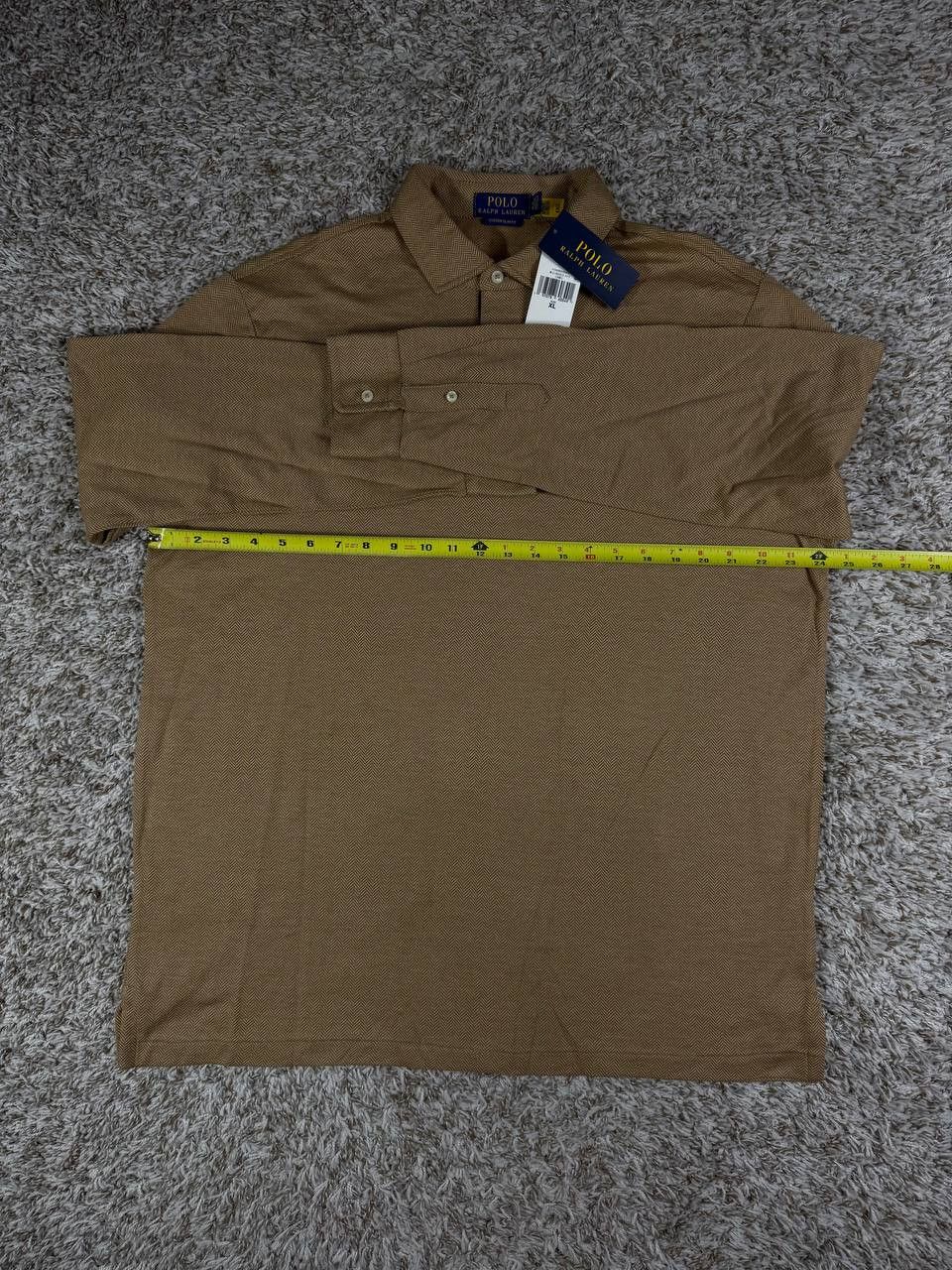 Polo Ralph Lauren Polo Ralph Lauren Men's Custom Slim Fit Herringbone Polo Size US XL / EU 56 / 4 - 7 Thumbnail