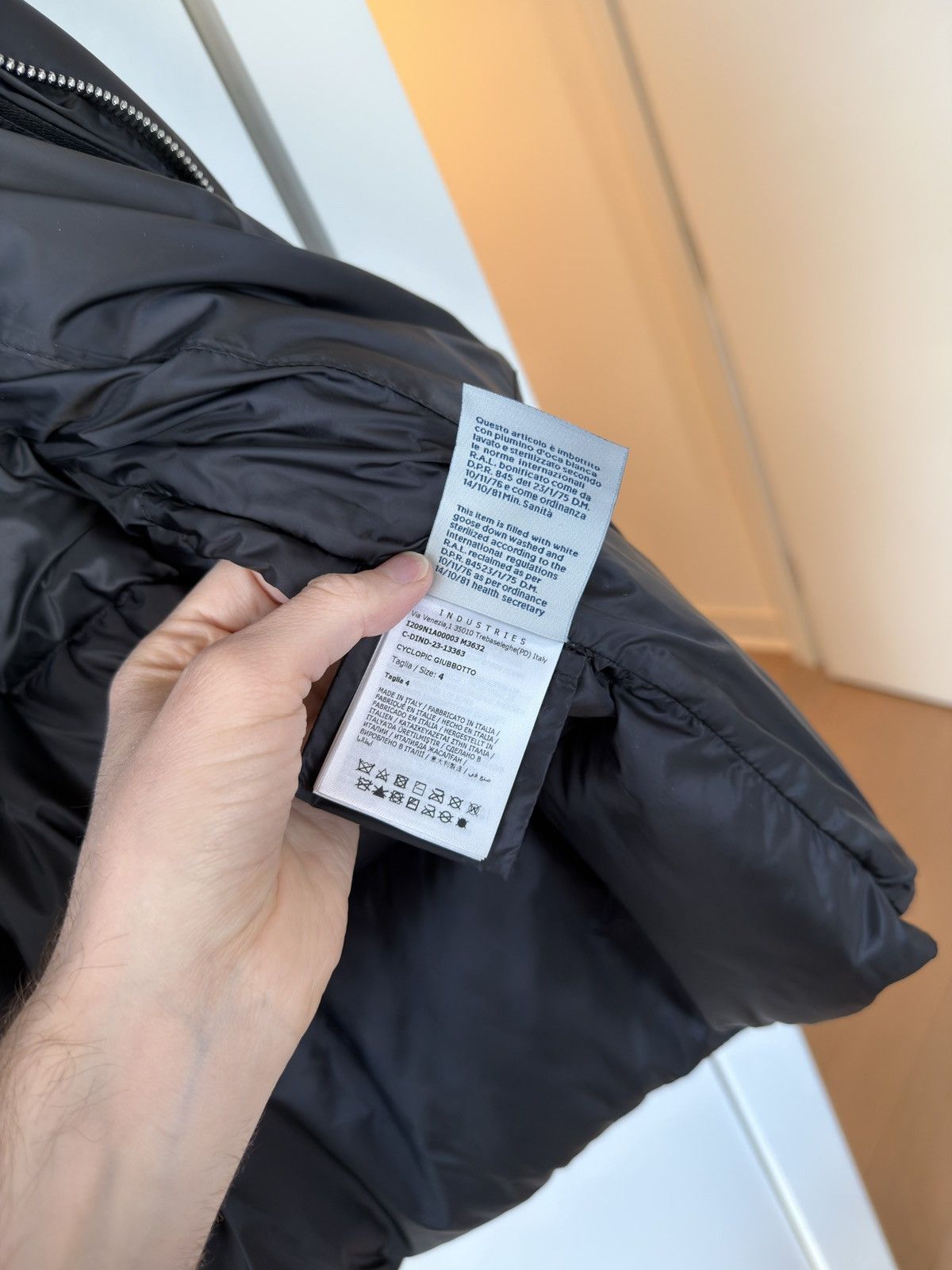 Moncler × Rick Owens Cyclopic Genuine Shearling Trim Down Puffer Jacket Black 4 Size US XL / EU 56 / 4 - 18 Thumbnail